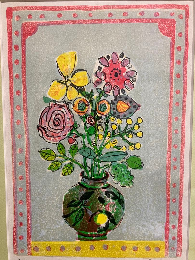 ポールアイズピリ　花のリトグラフ