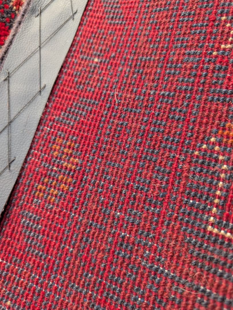 ヴィンテージ　トライバルラグ　赤　トルクメン　アフガニスタン　手織り絨毯