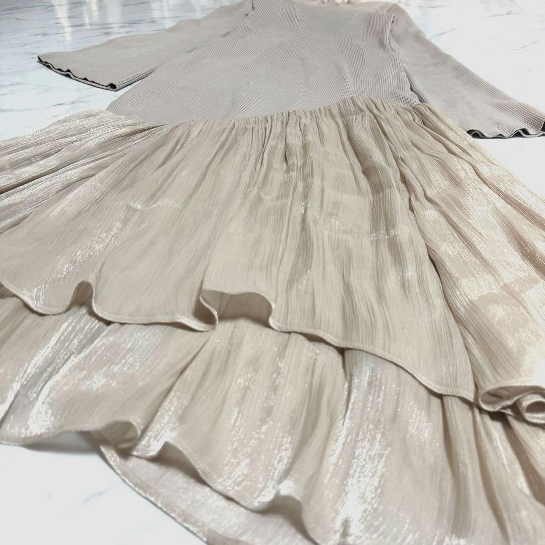 【美品】2024✨完売品 アニュアンス ドッキングニットワンピース 美シルエット