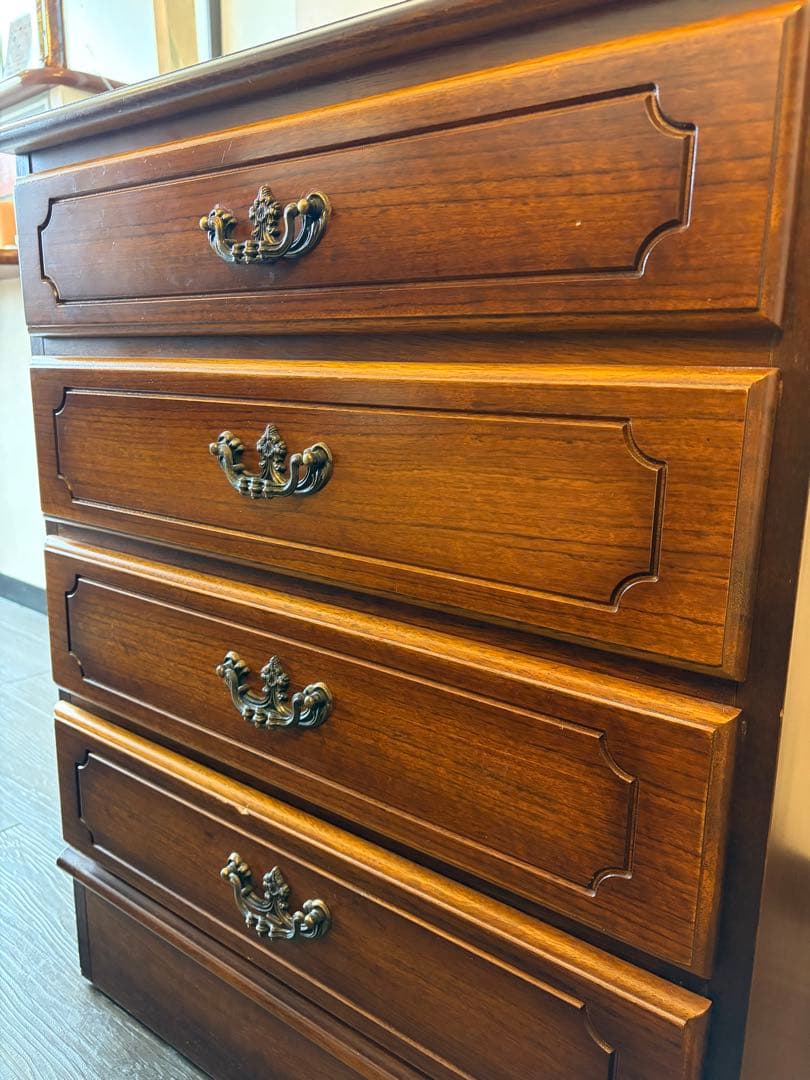 ②カリモク　karimoku 4段チェスト コロニアル　木製 収納家具 良品