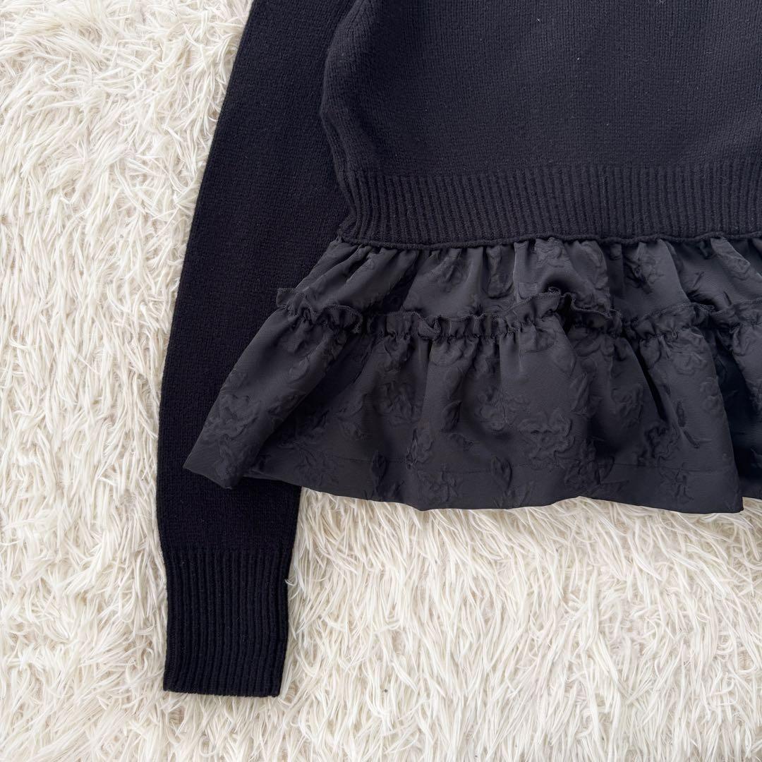 cygne シーニュ ドッキングカーディガン beth ブラック ペプラム