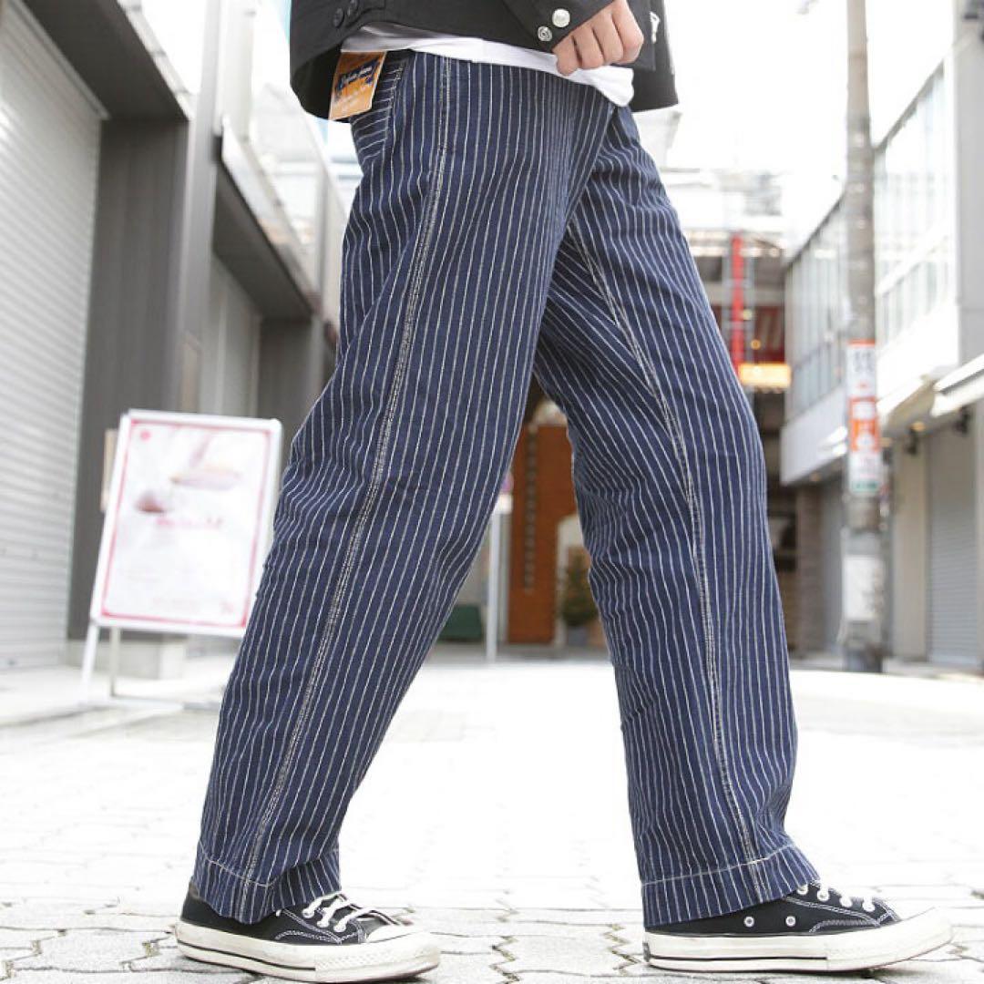 ナメクジ【新品未使用】Schott ヒッコリー デニム インディゴ 30