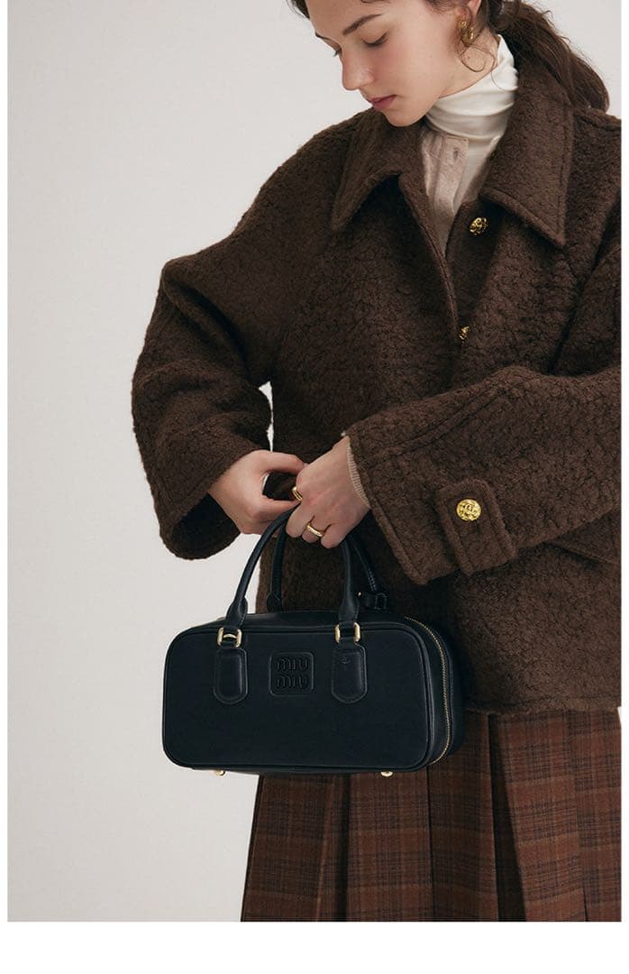 【中古】Fano Studios ボアジャケット ブラウン ショートコート