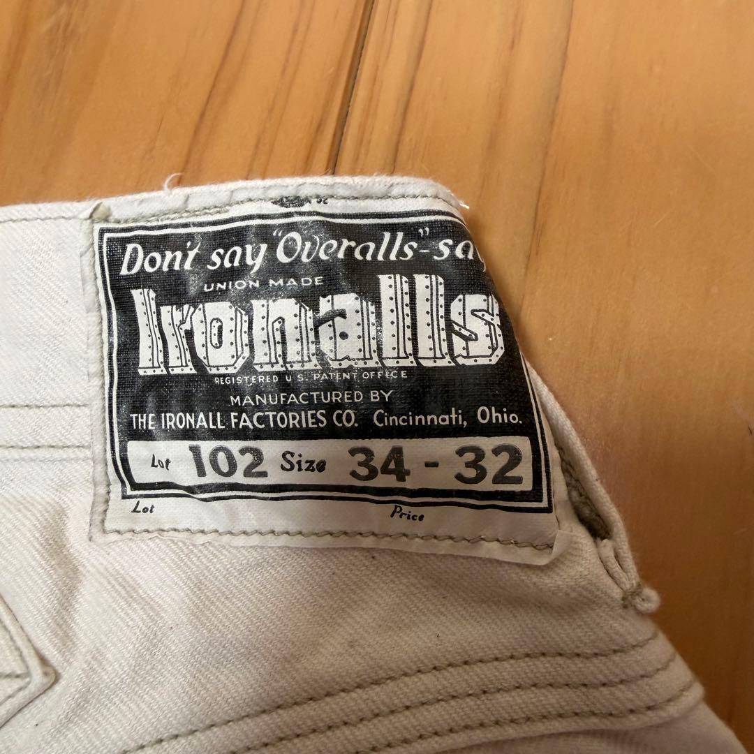 フリーホイラーズ ホワイト カーゴパンツ 複数ポケット　34インチ