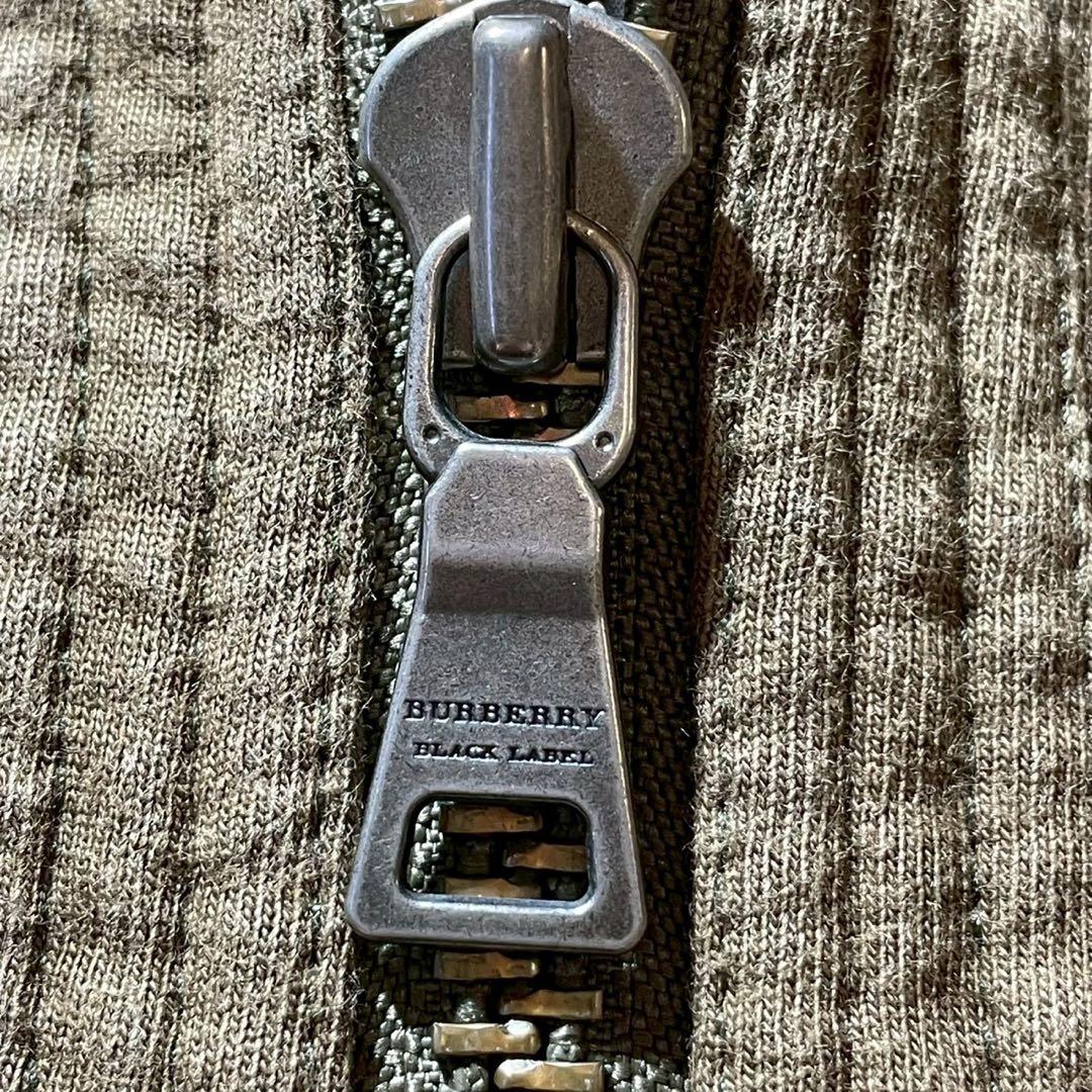 ①銀ボタン バーバリーブラックレーベル ノバチェック ミリタリー ジャケット