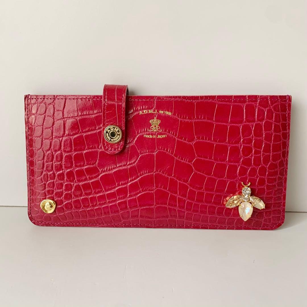 【A.D.M.J.】 ADMJ スリムウォレット　ビー　蜂　長財布　クロコ