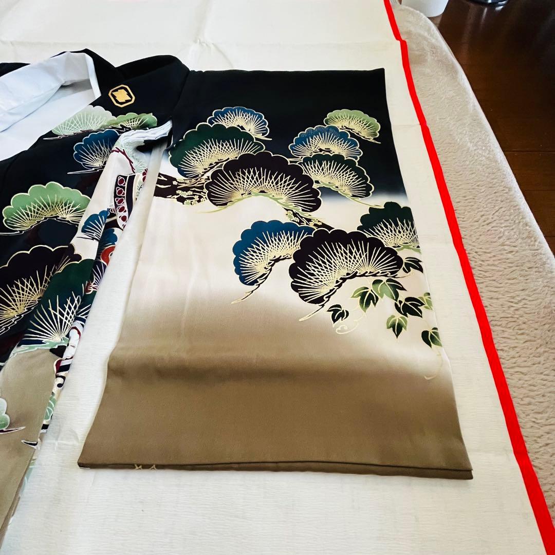 お宮参り　産着　正絹　着物 男の子　七五三 五歳