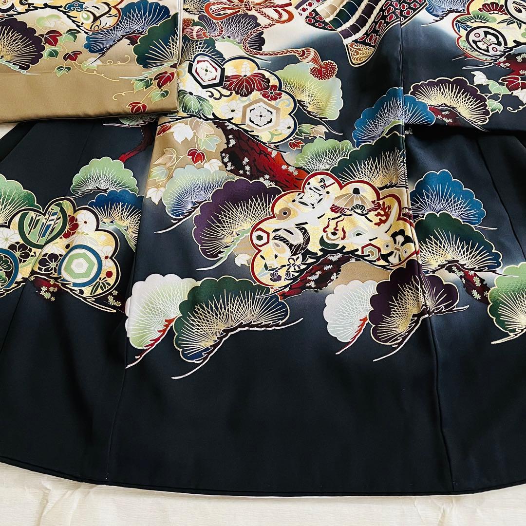 お宮参り　産着　正絹　着物 男の子　七五三 五歳