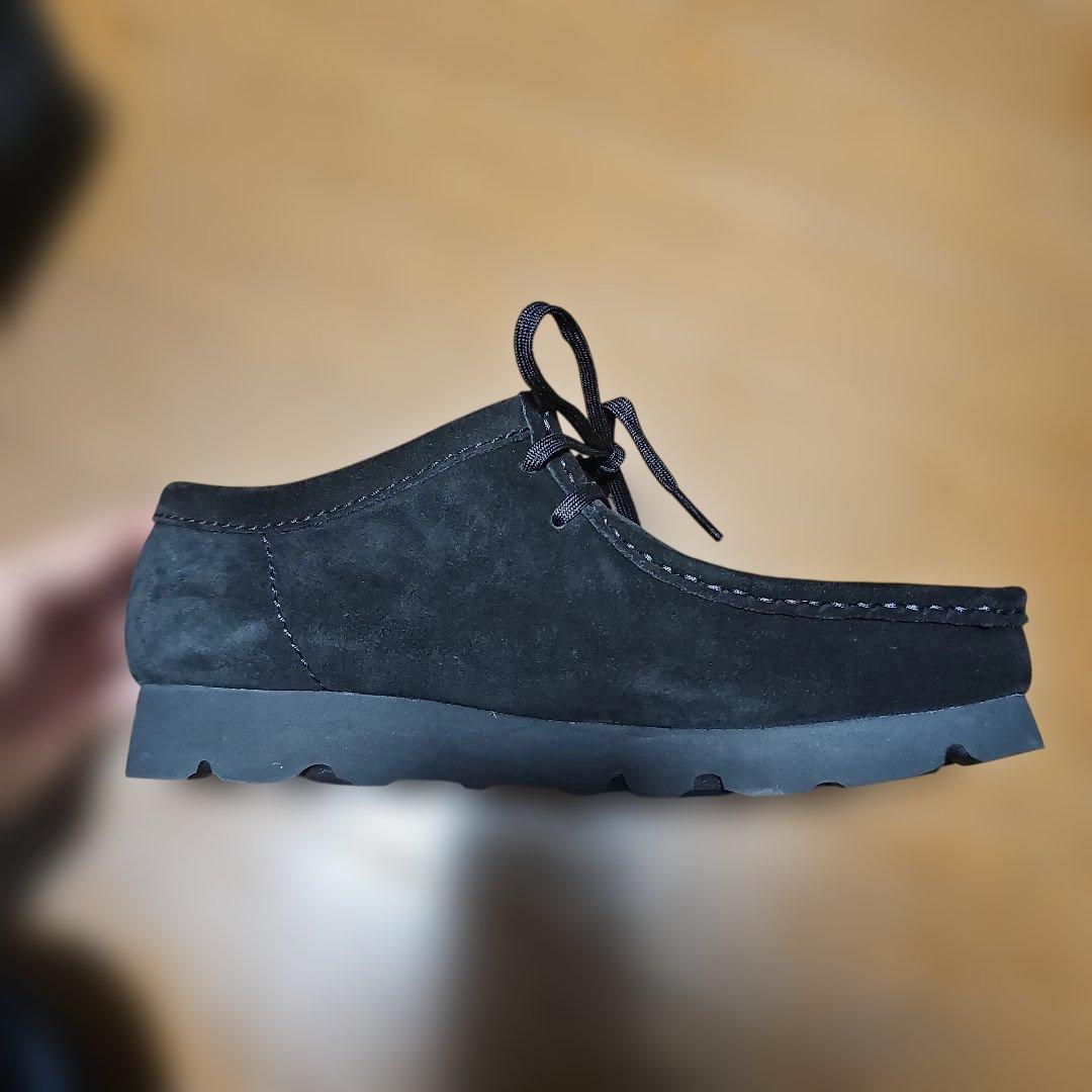 【極美品】CLARKS WallabeeGTX 25.5㎝ ブラックスエード