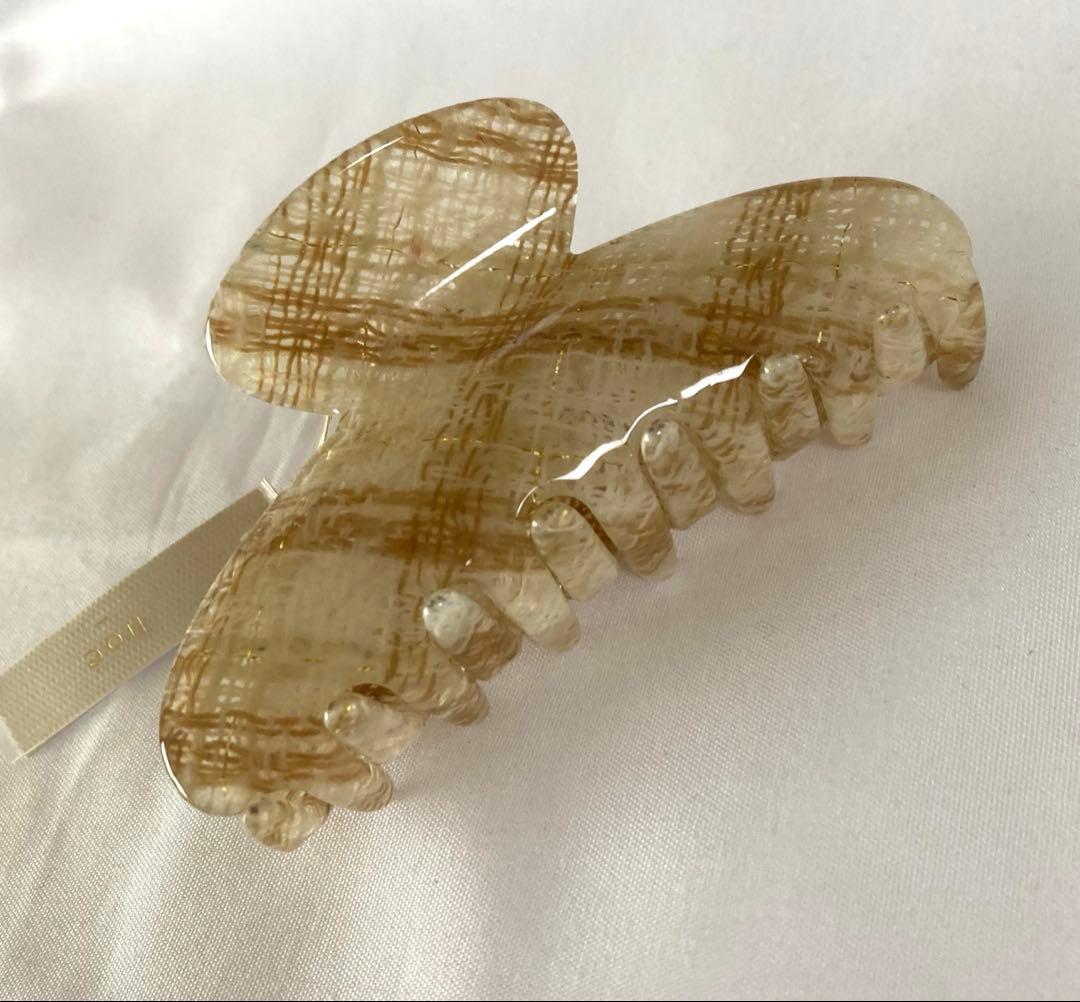 ぽぴー様　チェック柄　ヘアクリップ　バンス　バンズクリップ　ヘアアクセサリー