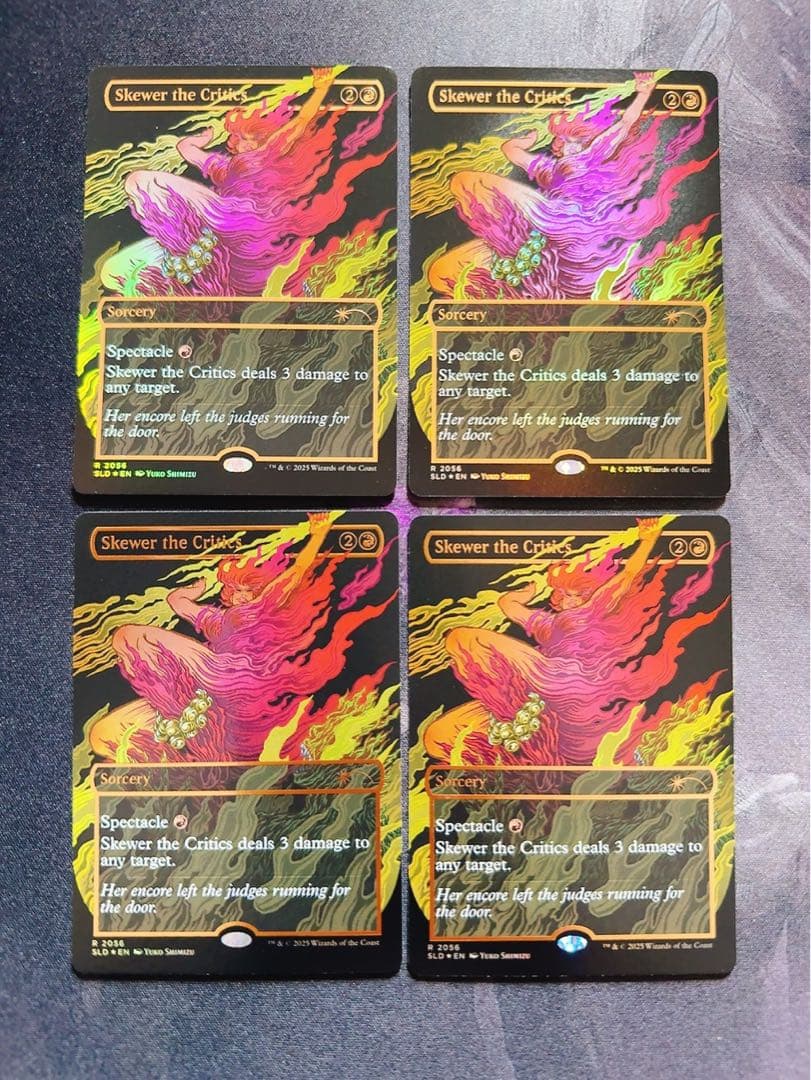 【レイズドfoil】批判家刺殺　英語　4枚セット