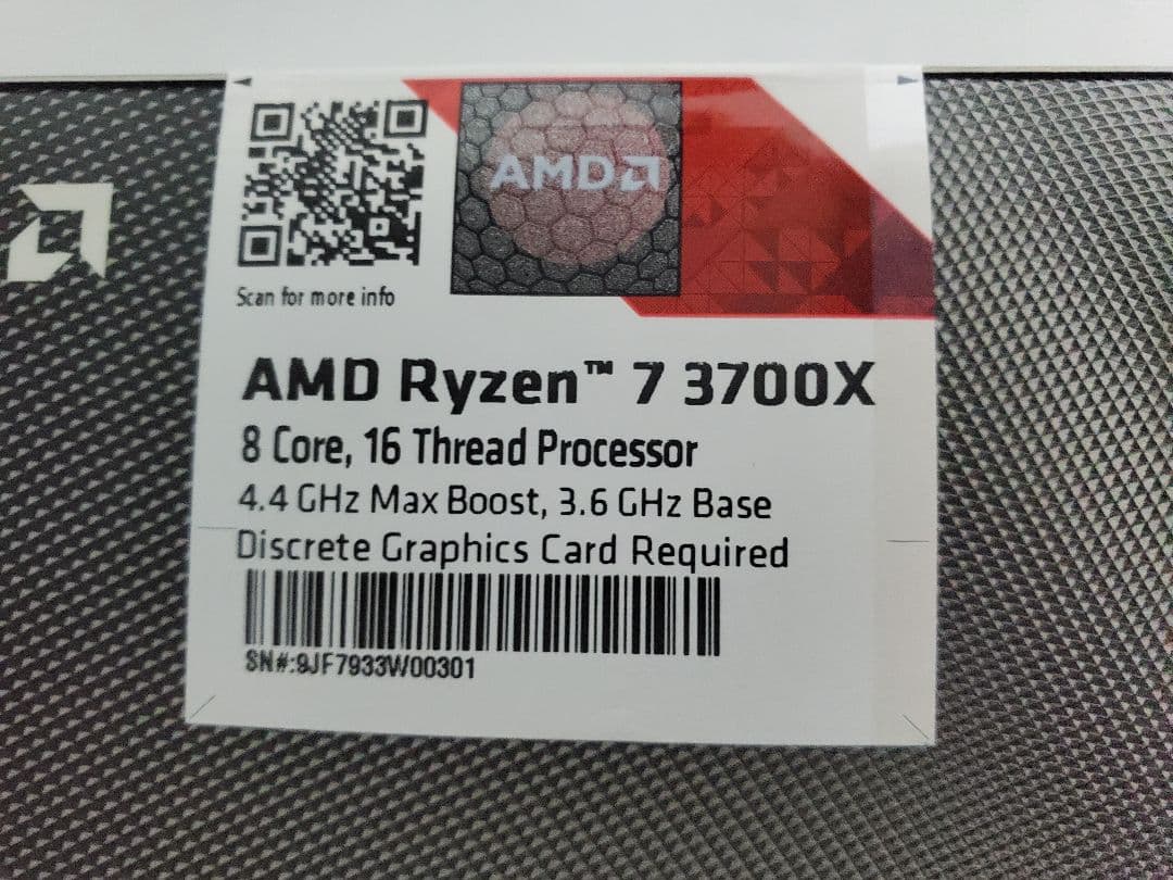[未開封] AMD Ryzen 7 3700X CPU