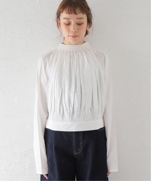 美品 シーオール 2万円 ギャザーブラウス ジャーナルスタンダード ホワイト