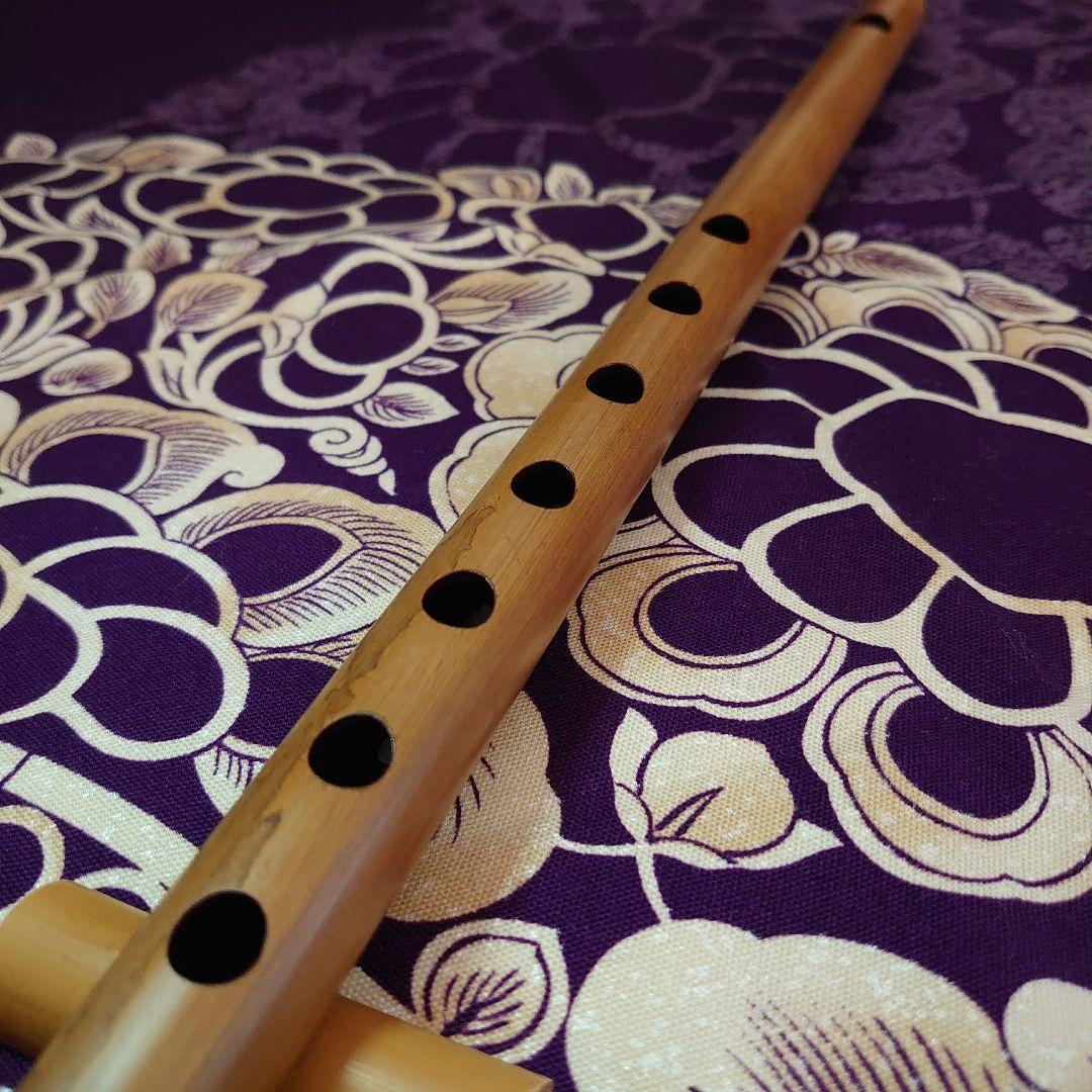 古典調　五本調子　拭漆　七穴 篠笛
