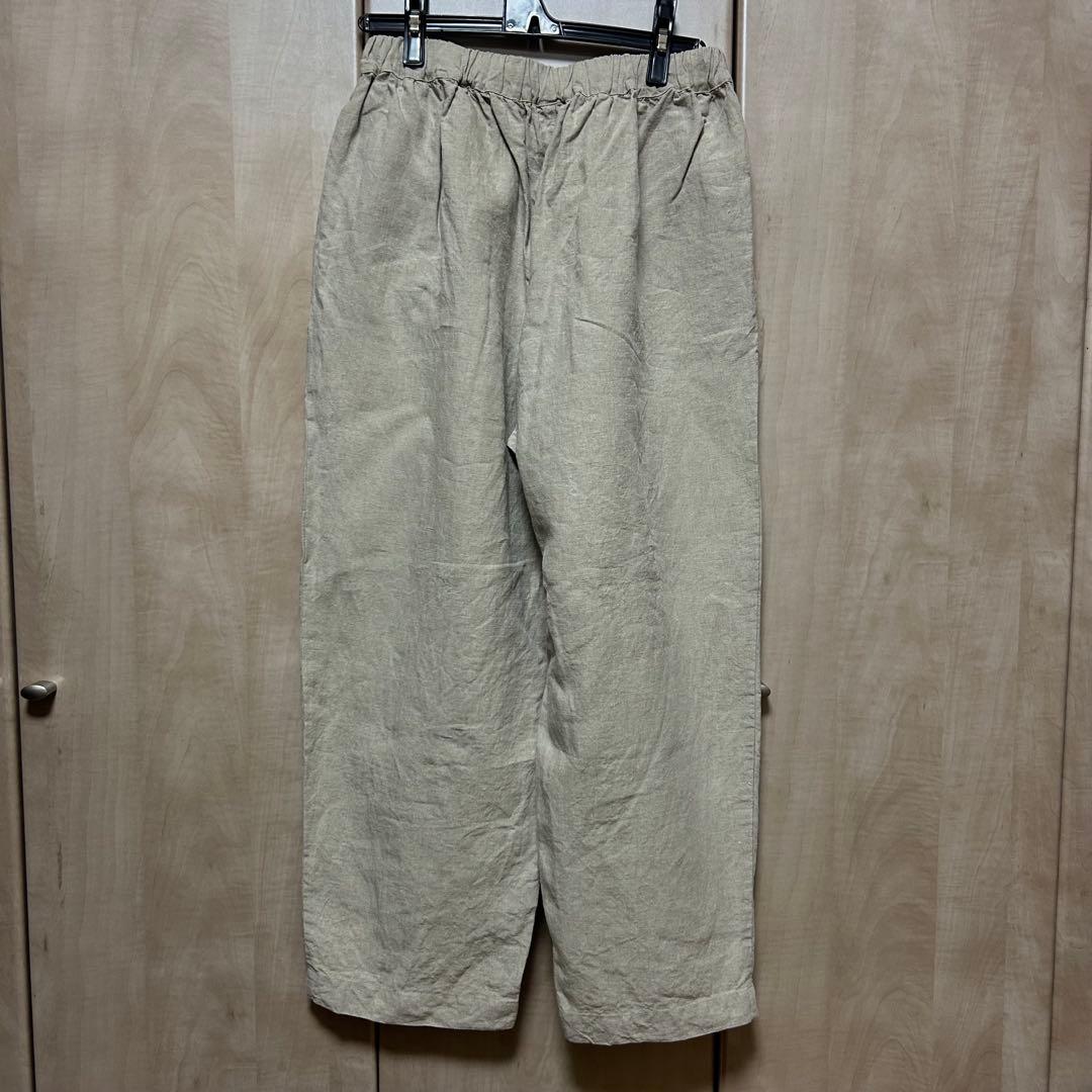 ネストローブ ブラックリネンイージーパンツ ベージュ nest Robe