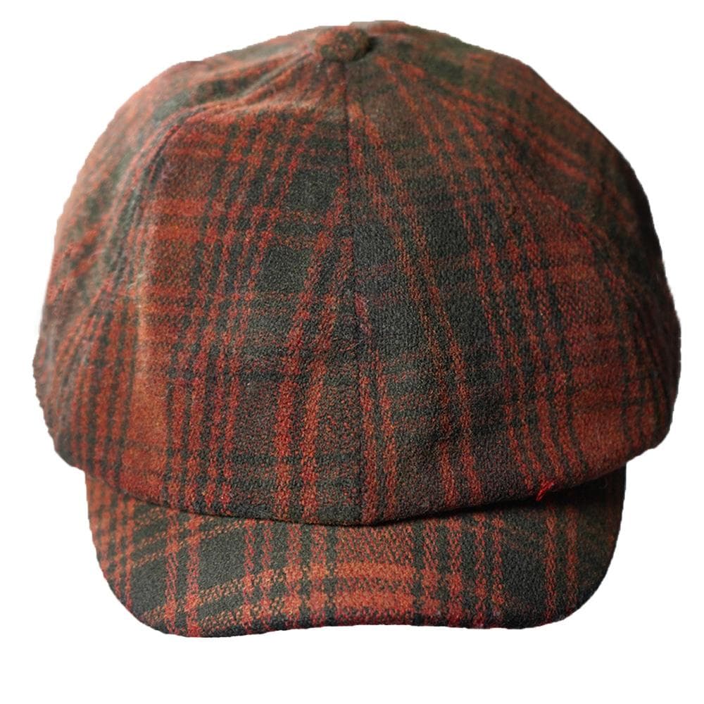 黄金期 新品【RRL 】ダブルアールエル ウールチェックニュースボーイキャップS