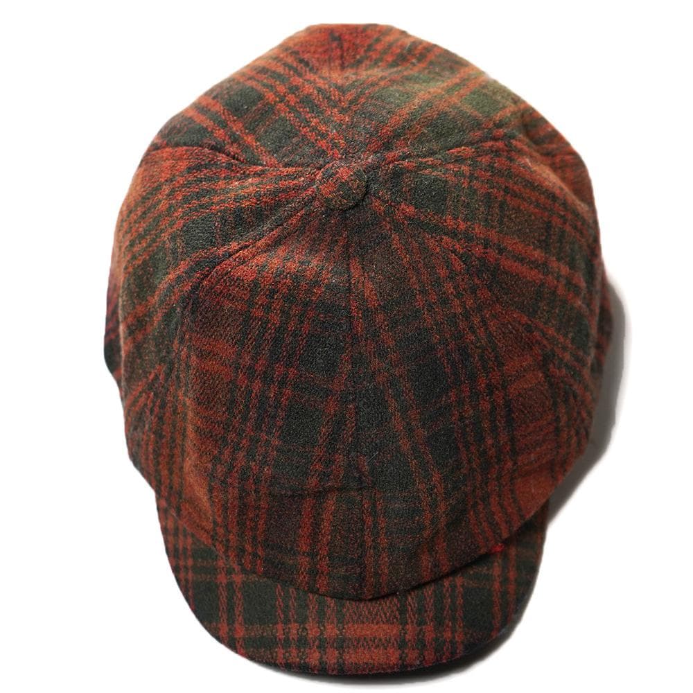 黄金期 新品【RRL 】ダブルアールエル ウールチェックニュースボーイキャップS