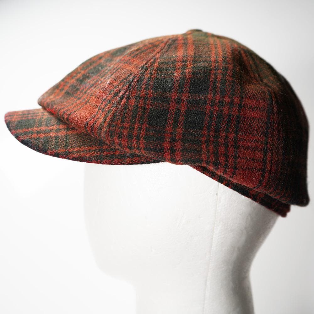 黄金期 新品【RRL 】ダブルアールエル ウールチェックニュースボーイキャップS