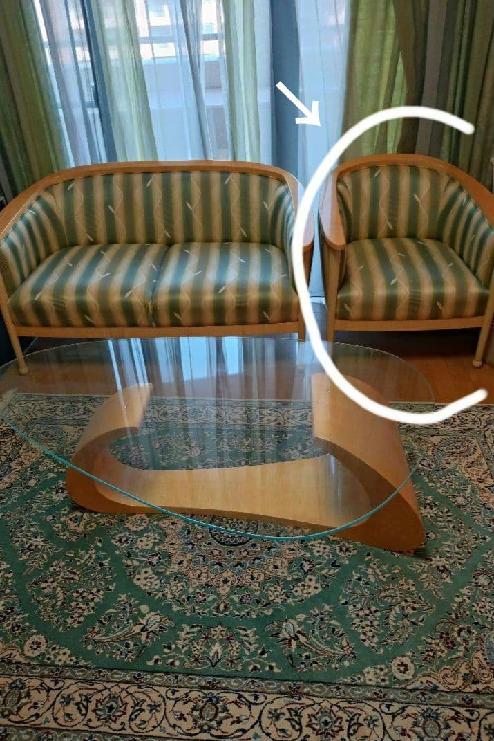 松創 一人掛け ソファ ソファー シカモアメープル IDC 大塚家具 1人用