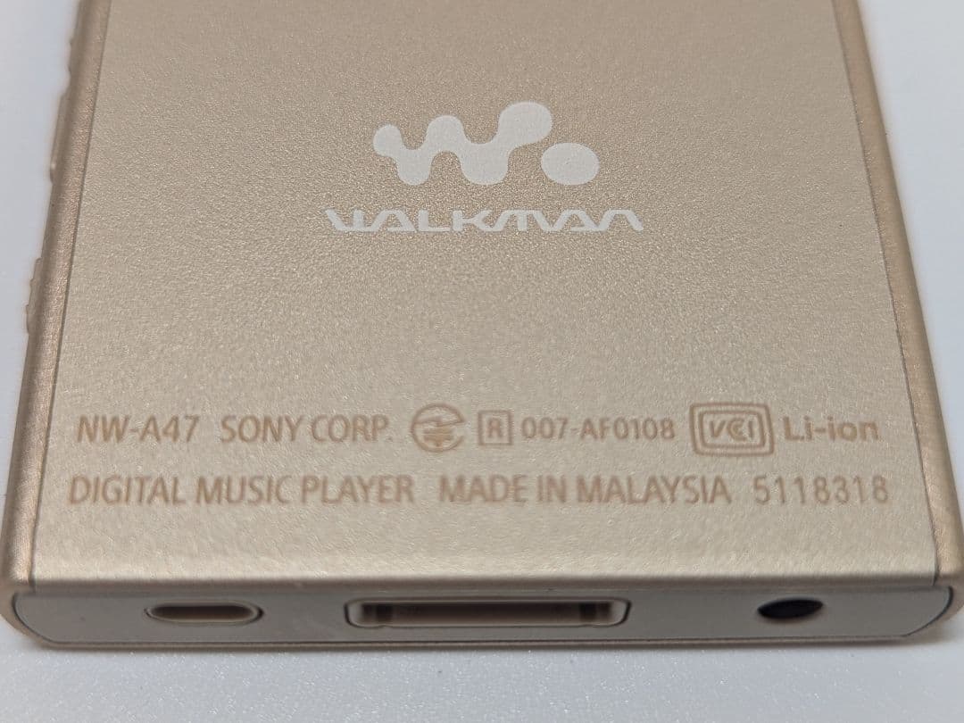 SONY ウォークマン NW-A47 64GB Aシリーズ ゴールド