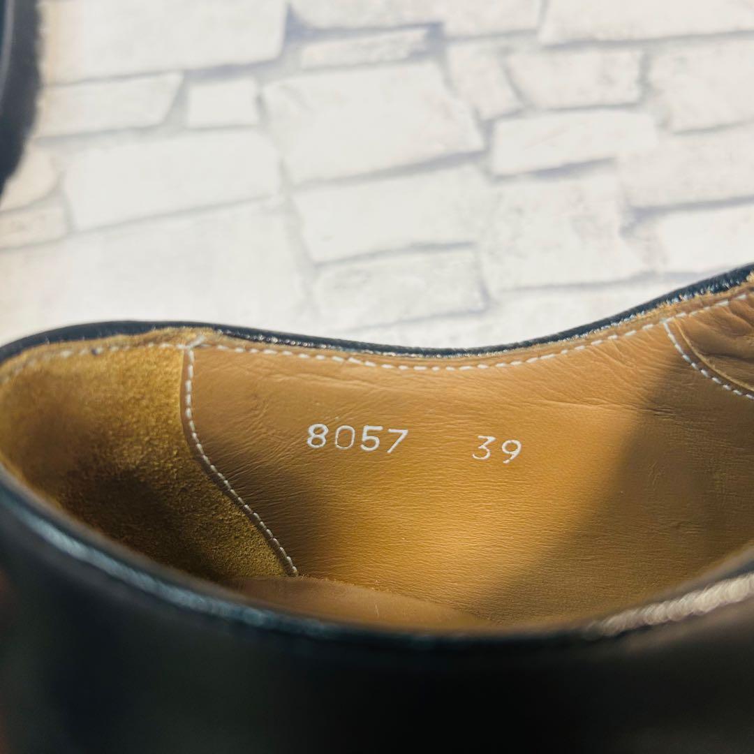 未使用級 Doucal's デュカルス プレーントゥ ダービーシューズ EU39