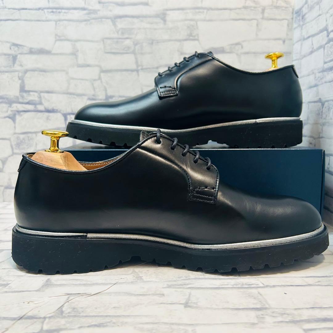 未使用級 Doucal's デュカルス プレーントゥ ダービーシューズ EU39