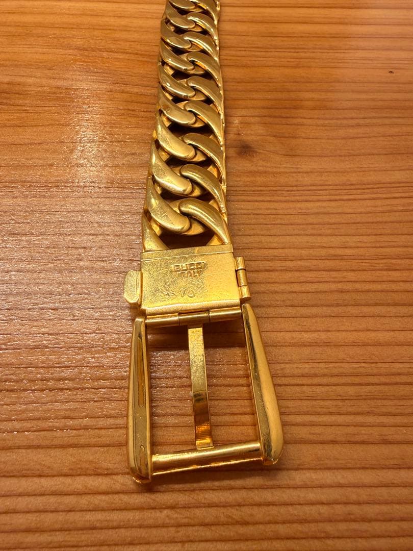 【美品】GUCCI グッチ チェーンベルト ゴールド イタリア製