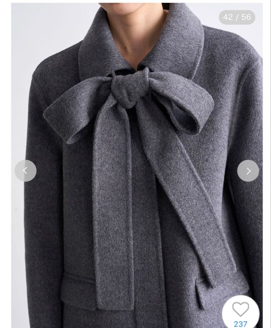 SNIDEL グレー リボン付きジャケット