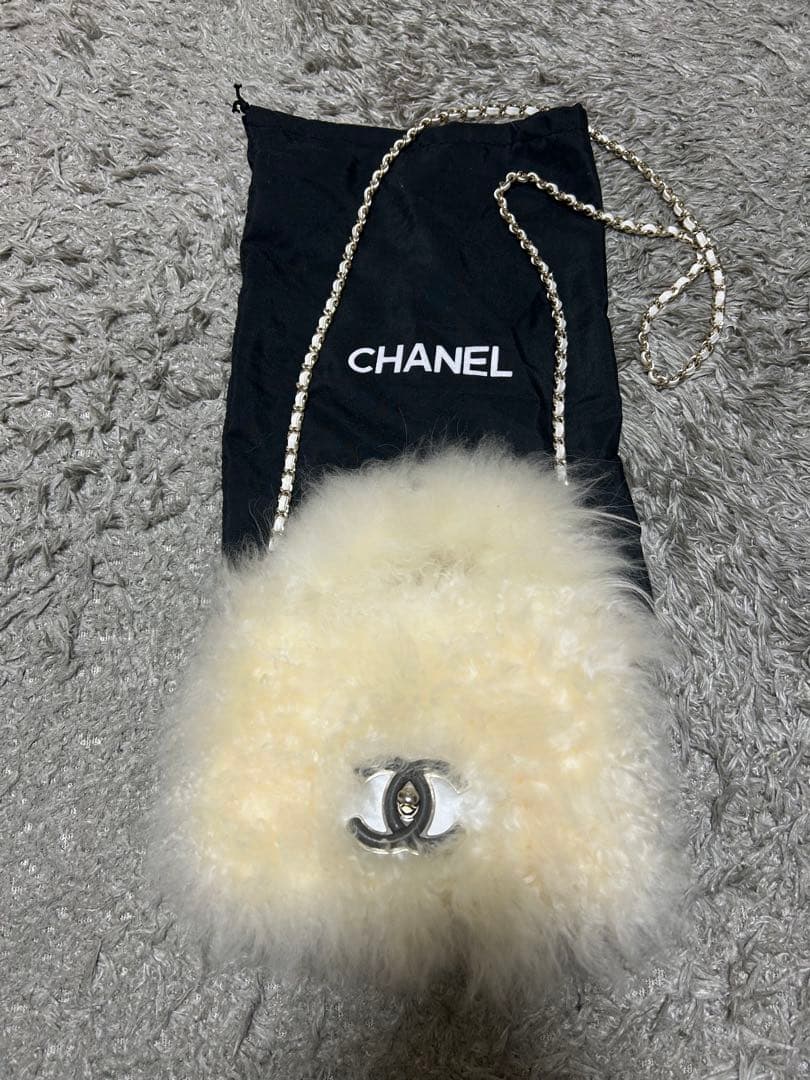 ⑧ノベルティ　ファーハンドバッグ　ショルダー