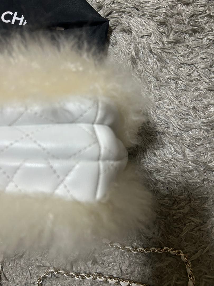 ⑧ノベルティ　ファーハンドバッグ　ショルダー