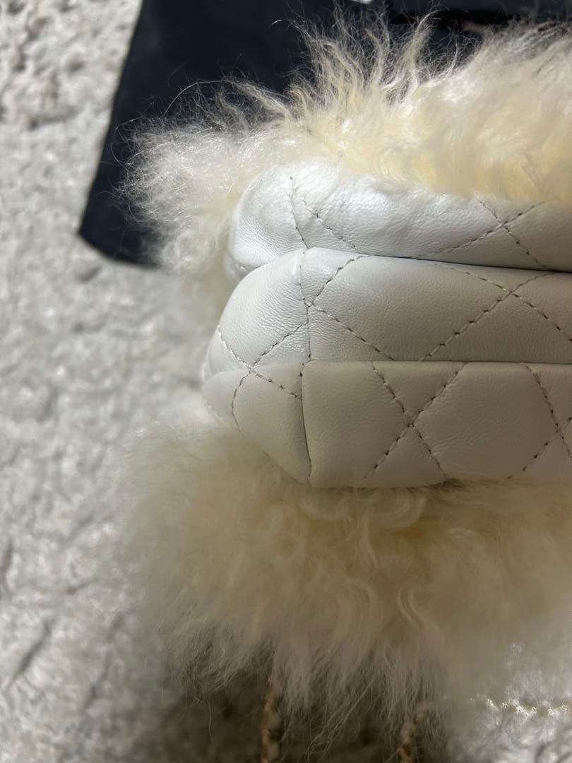 ⑧ノベルティ　ファーハンドバッグ　ショルダー