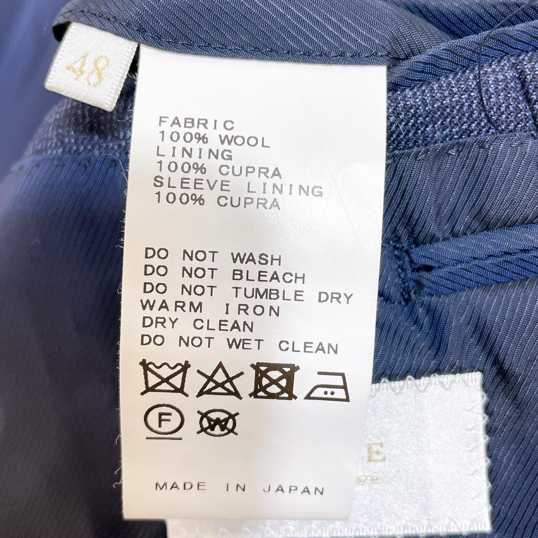 【美品】エディフィス セットアップスーツ カノニコ生地 ネイビー チェック 48