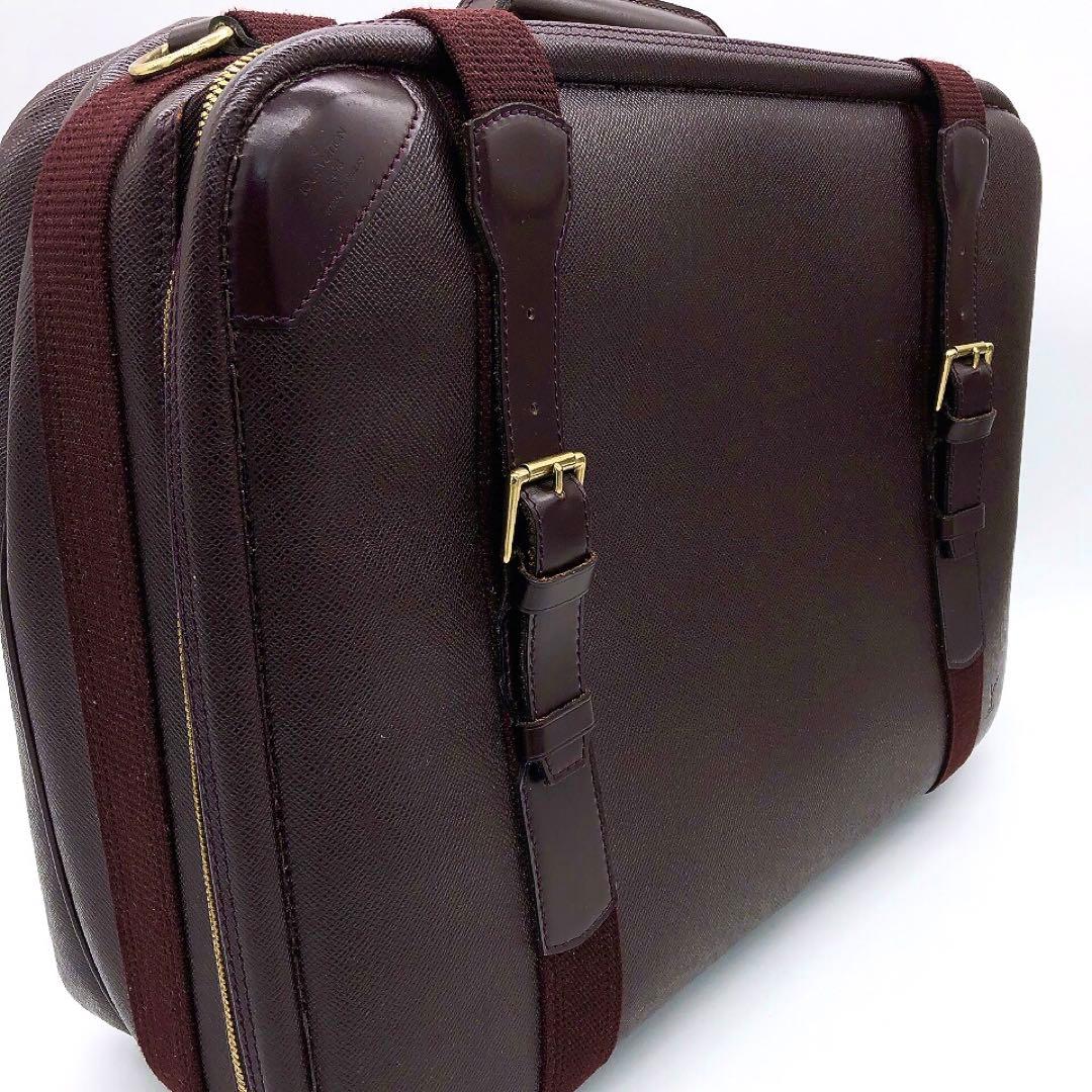 【LOUIS VUITTON】サテライト53 タイガ　トラベルバッグ　ボルドー