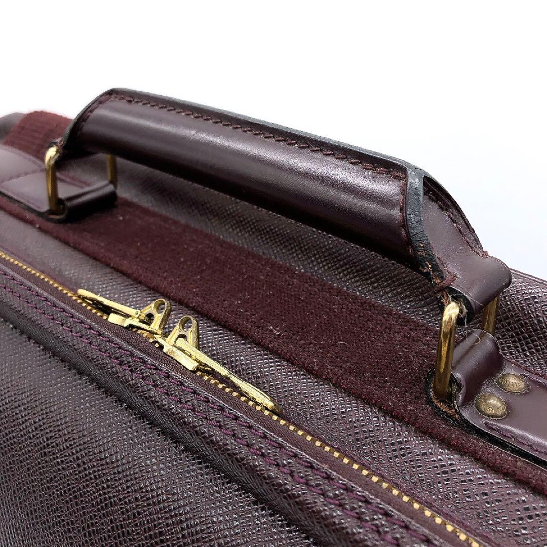 【LOUIS VUITTON】サテライト53 タイガ　トラベルバッグ　ボルドー