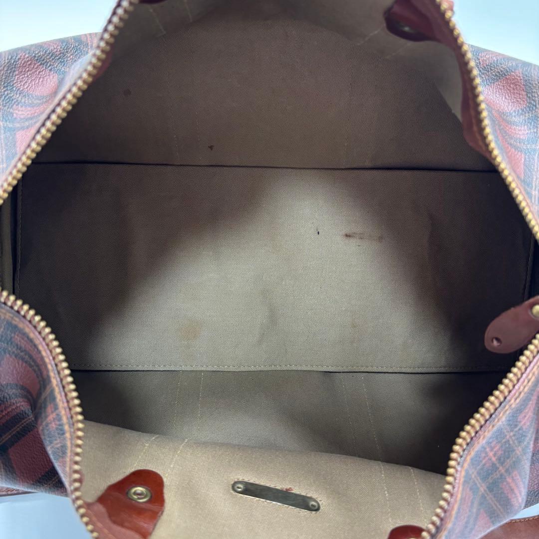 RALPH LAUREN 2way ボストンバッグ レッド チェック 希少