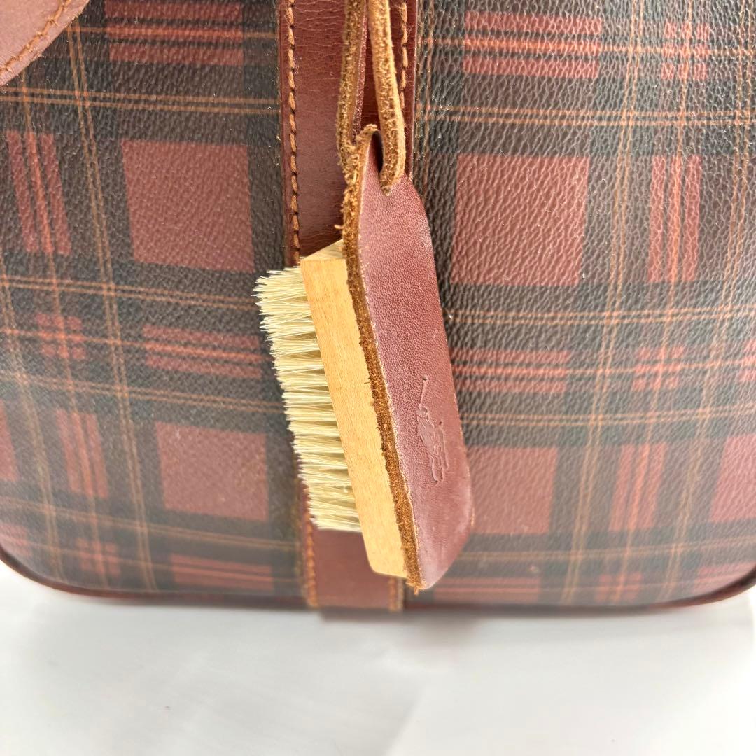 RALPH LAUREN 2way ボストンバッグ レッド チェック 希少