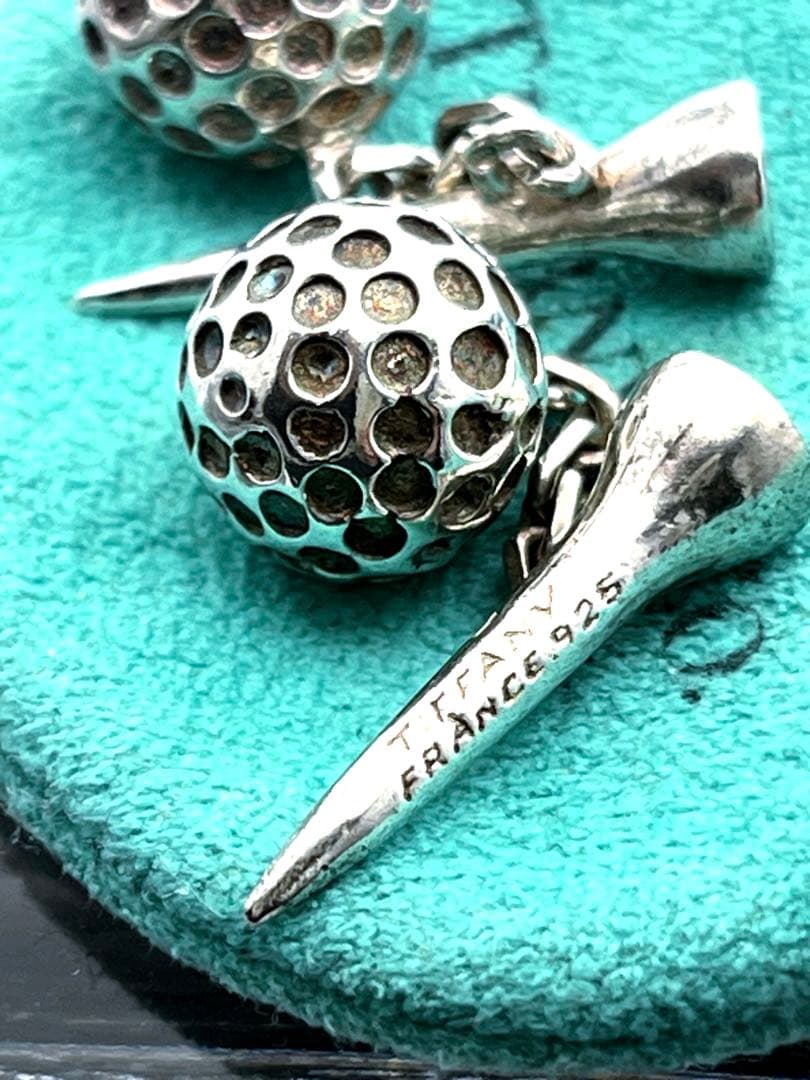 ティファニー　希少　シルバー925 カフス シルバー ゴルフボール　ティー