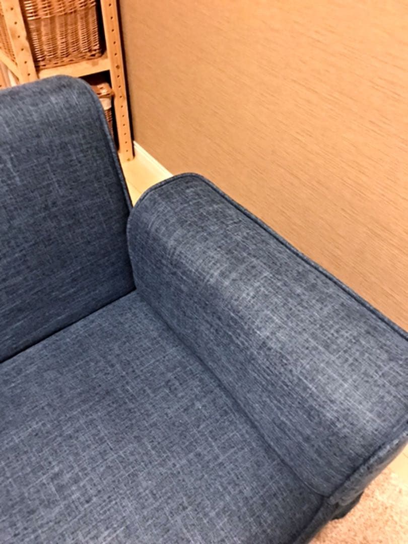 ２人掛けソファベッド★ブルー★青色