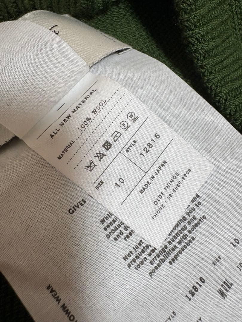 トップス Olde H & Daughter TWIST WOOL V NECK P/O