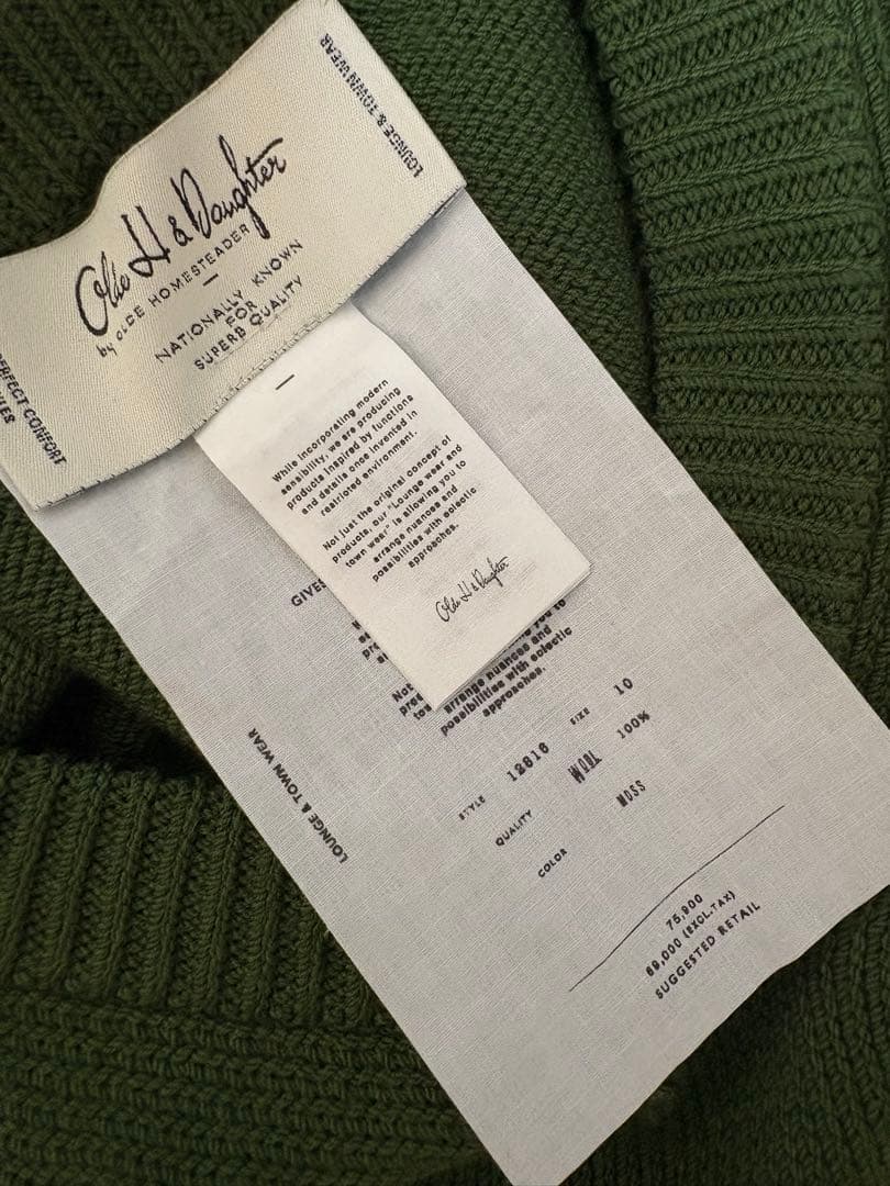 トップス Olde H & Daughter TWIST WOOL V NECK P/O