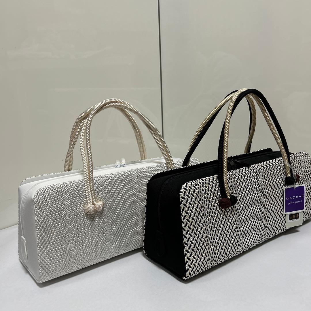 和装バック　利休バッグ　横長の型　小田巻付き　バッグ　組織り　衿秀　和想庵