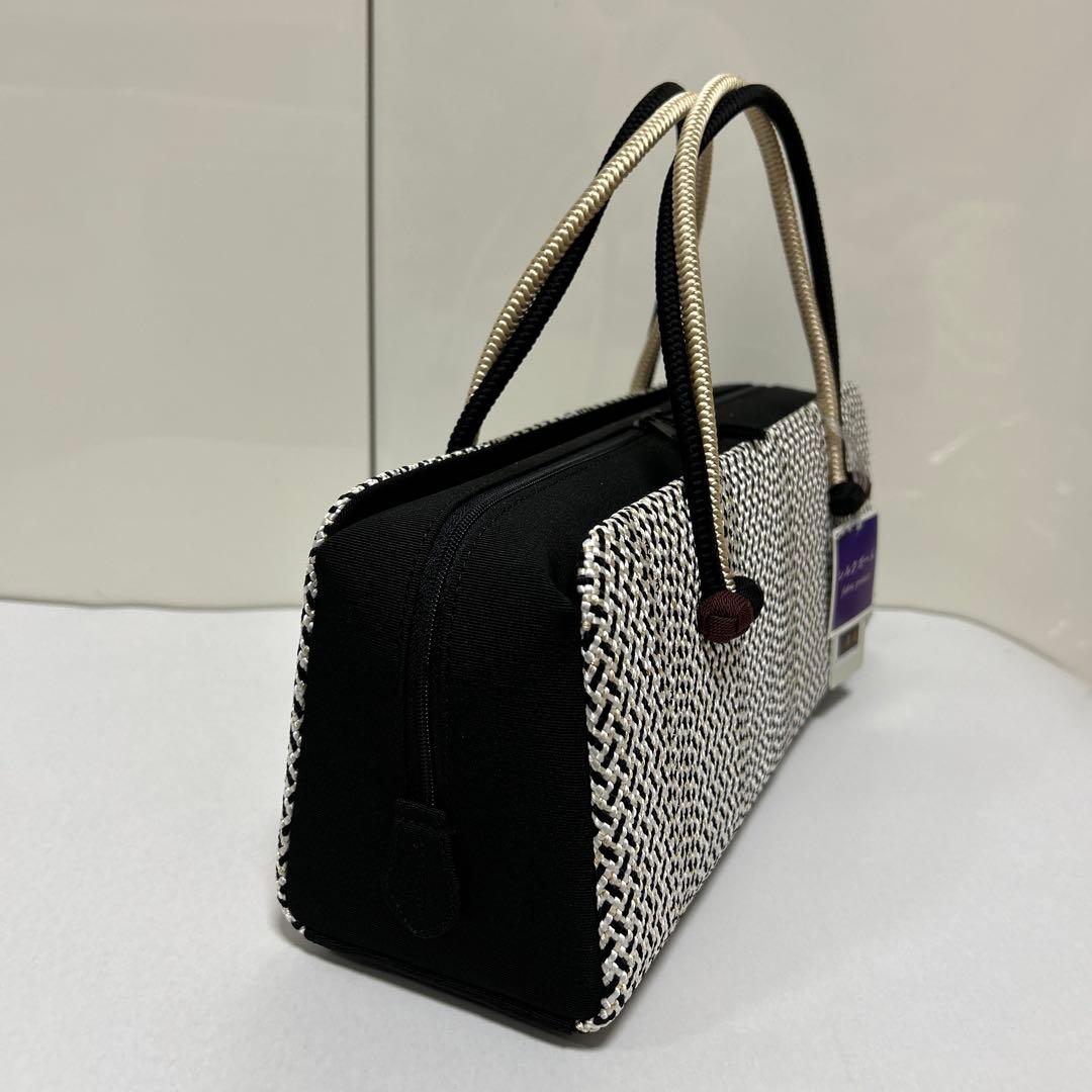 和装バック　利休バッグ　横長の型　小田巻付き　バッグ　組織り　衿秀　和想庵