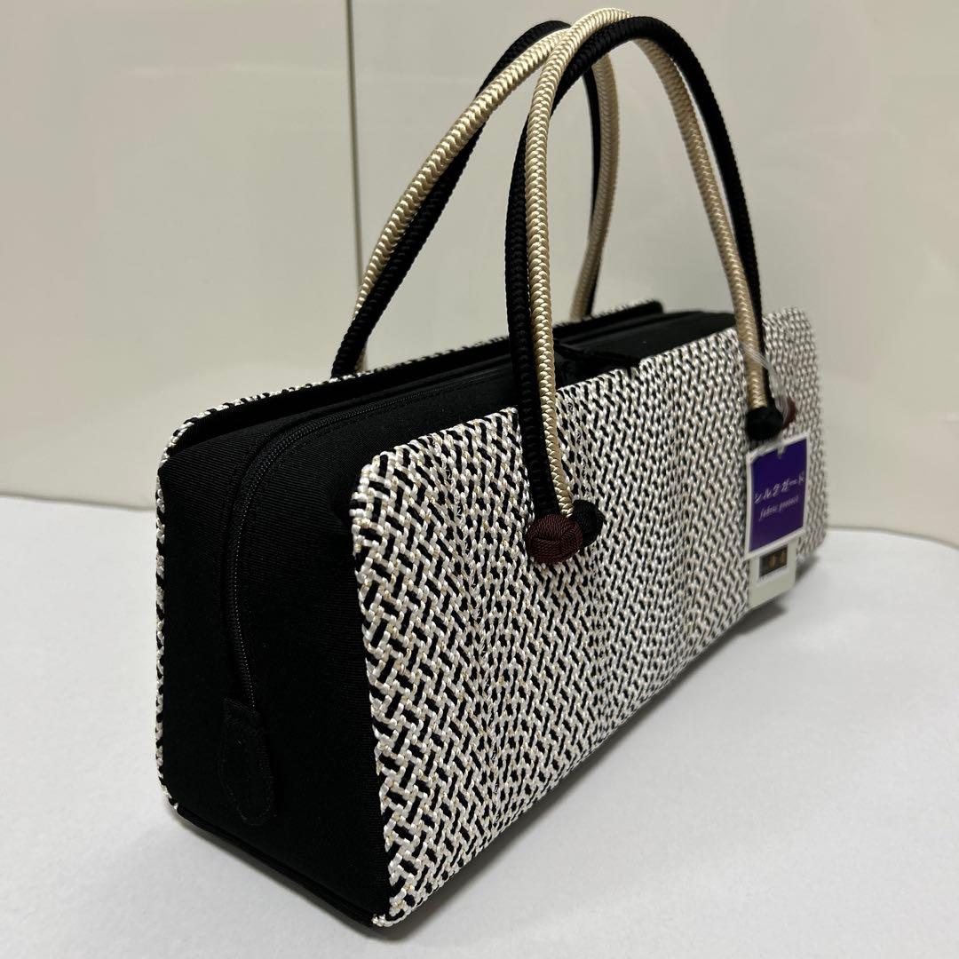 和装バック　利休バッグ　横長の型　小田巻付き　バッグ　組織り　衿秀　和想庵