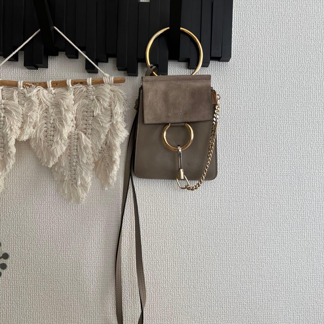 Chloé クロエ　faye フェイ　ショルダーバッグ　グレー