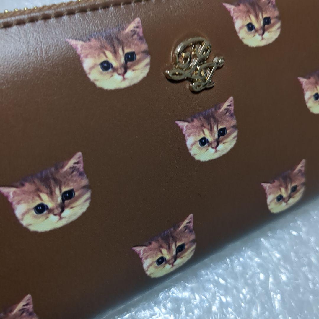 猫柄 ラウンドファスナー長財布 新品未使用 合皮 ポールアンドジョー