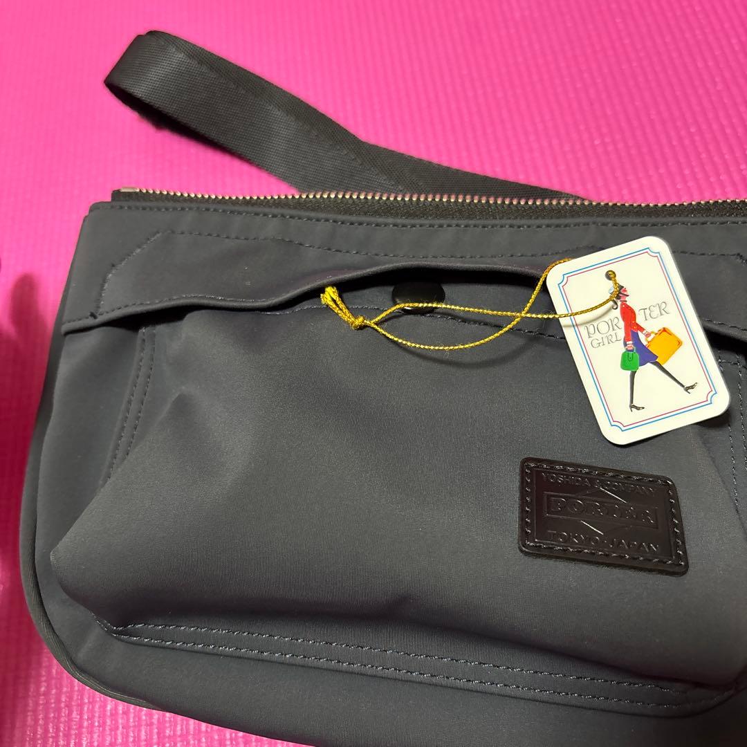 【極美品】PORTER GIRL ボディバッグ ネイビー