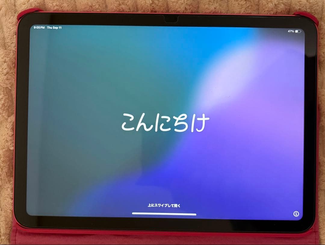 Apple iPad ピンク 本体 充電器、ケーブル付き