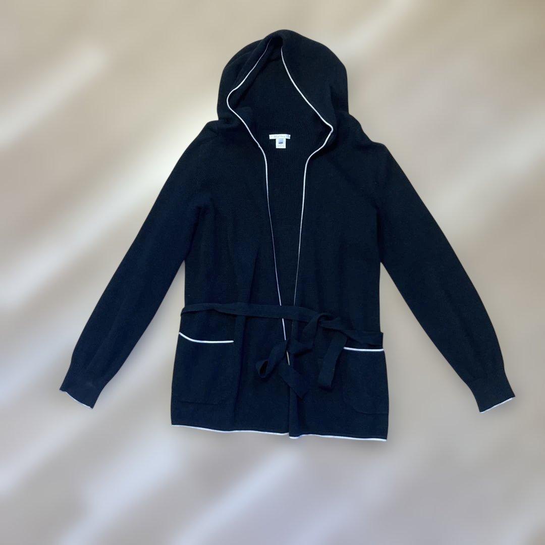 売約済み　MaxMara フード付きカーディガン 黒