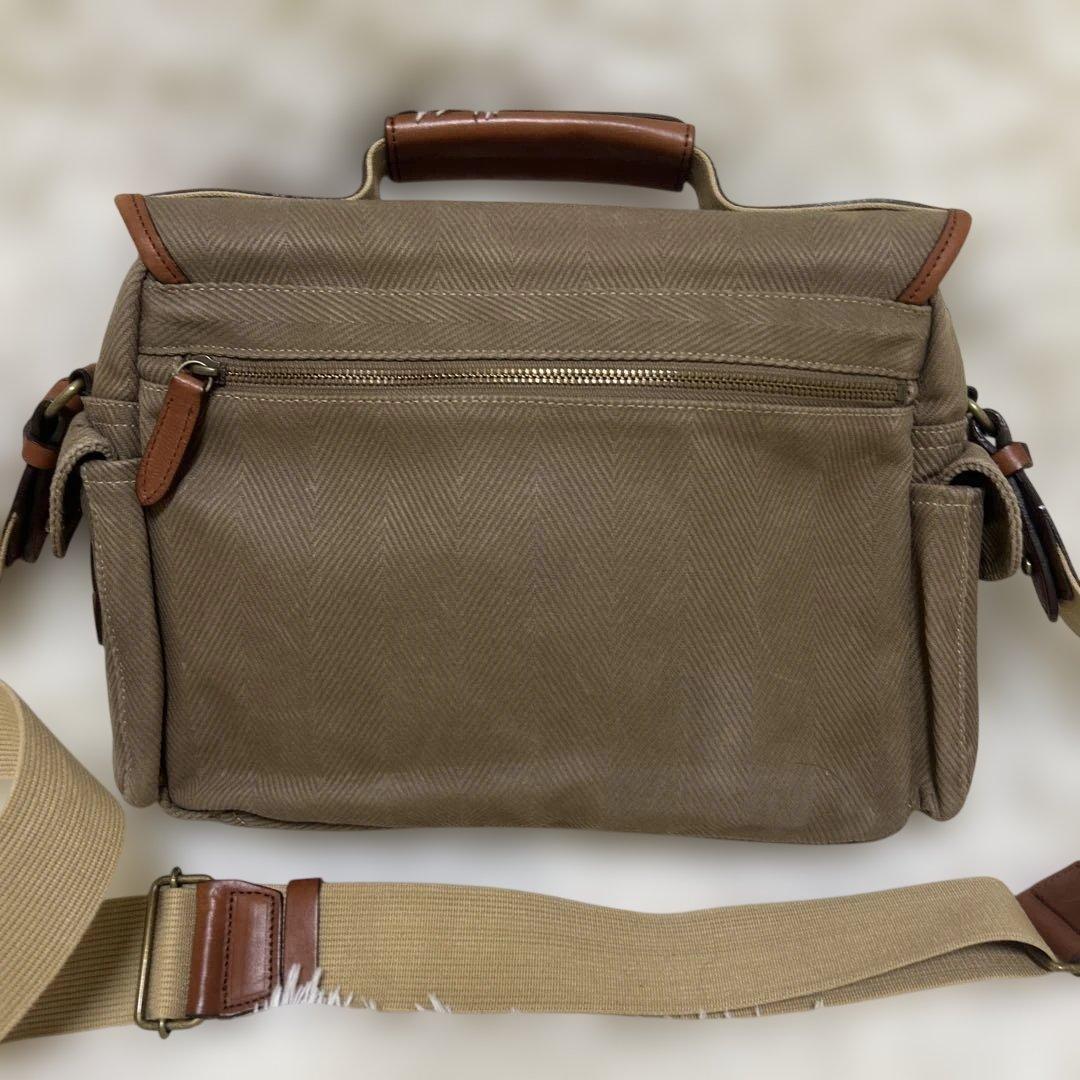 【美品】シルバーレイククラブ ヘリンボーン ショルダーバッグ ベージュ