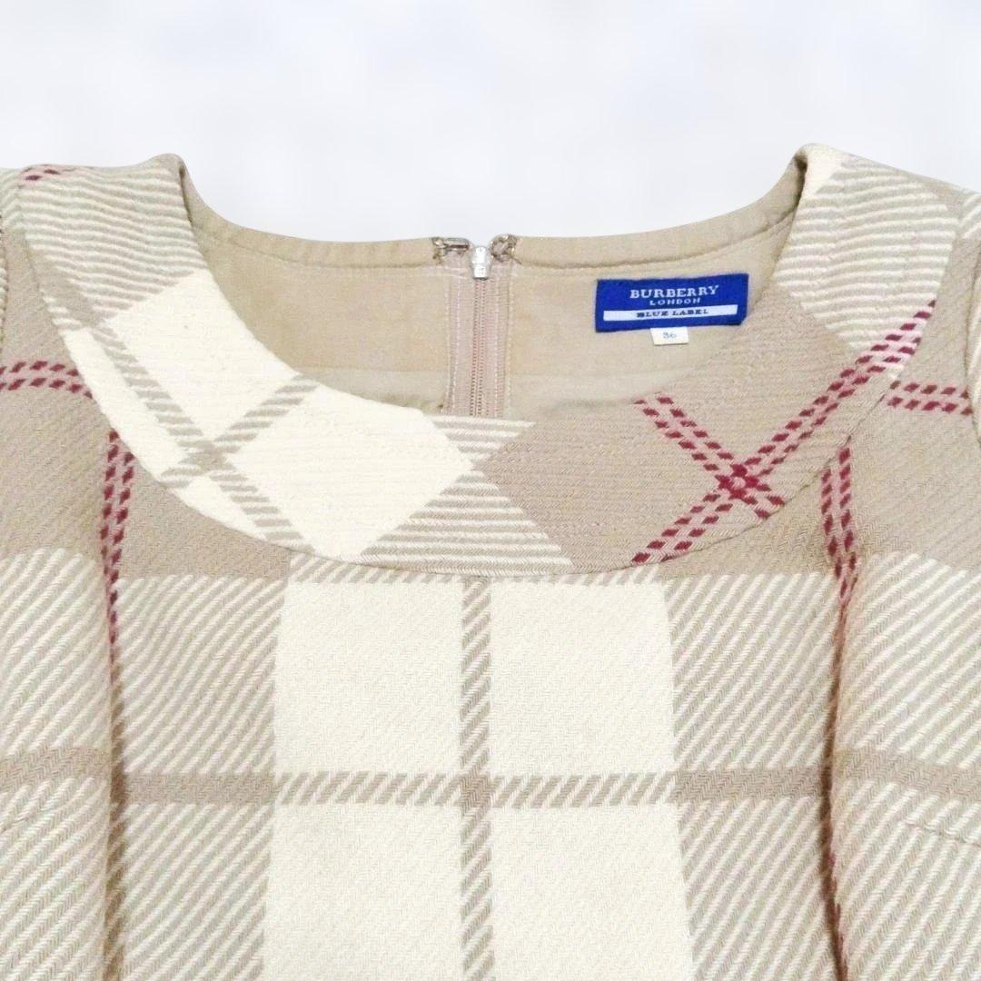 BURBERRY LONDON ブルーレーベル チェック ミニ ワンピース 36
